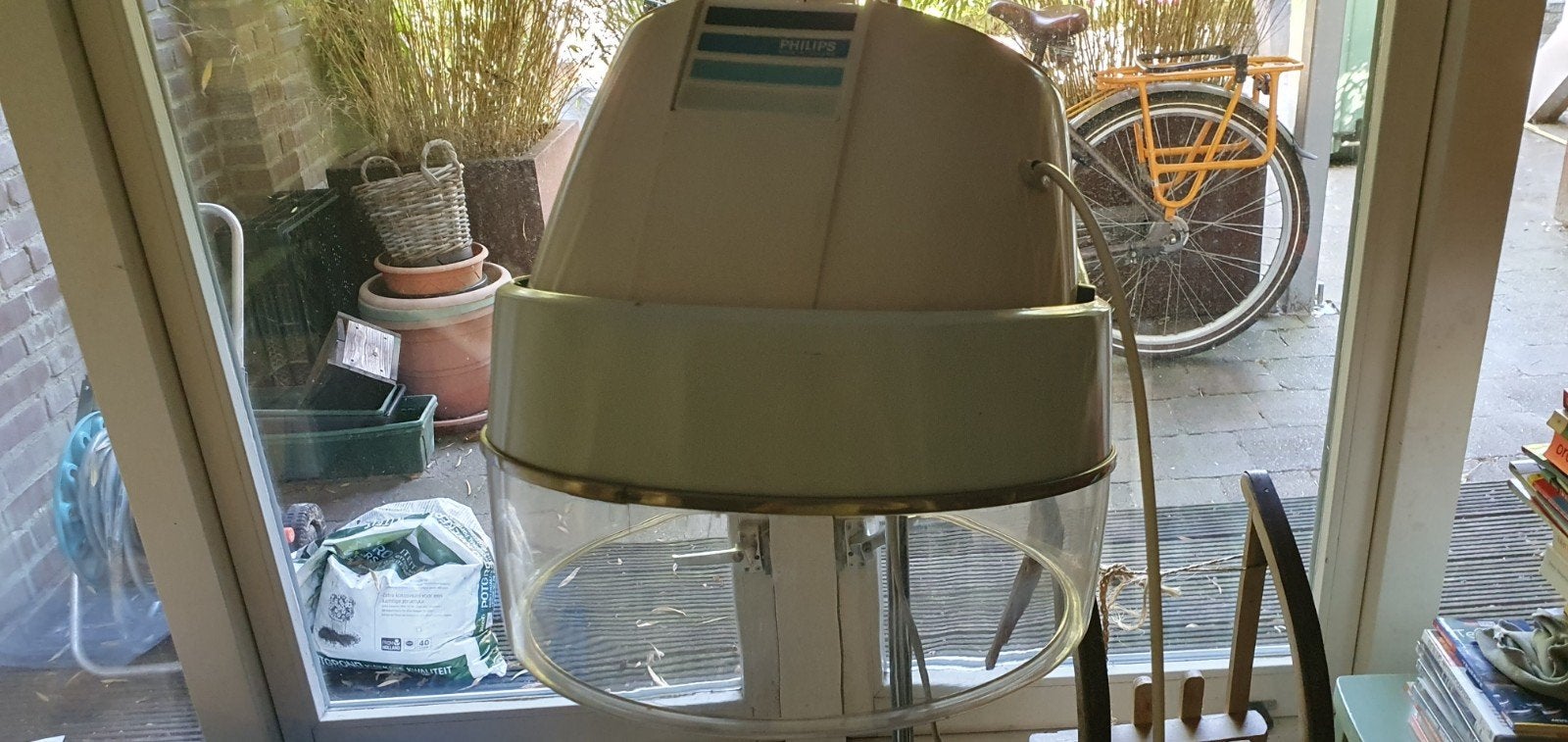 Vintage Philips HP4608 Haardroger op standaard, Witgoed en Apparatuur, Persoonlijke-verzorgingsapparatuur, Ophalen, Gebruikt, Haarverzorging