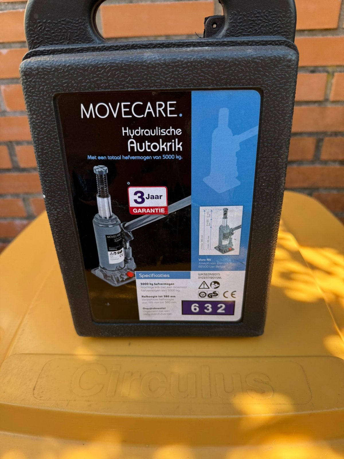 Movecare hydraulische autokrik, Verzenden, Gebruikt, Hydraulisch, Potkrik