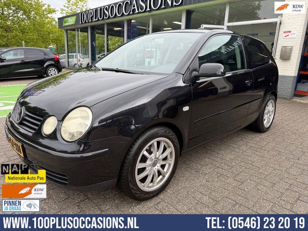 Volkswagen Polo 1.4-16V | Nwe apk | Kleine beurt | Airco | L, Voorwielaandrijving, 4 cilinders, Cruise Control, Zwart