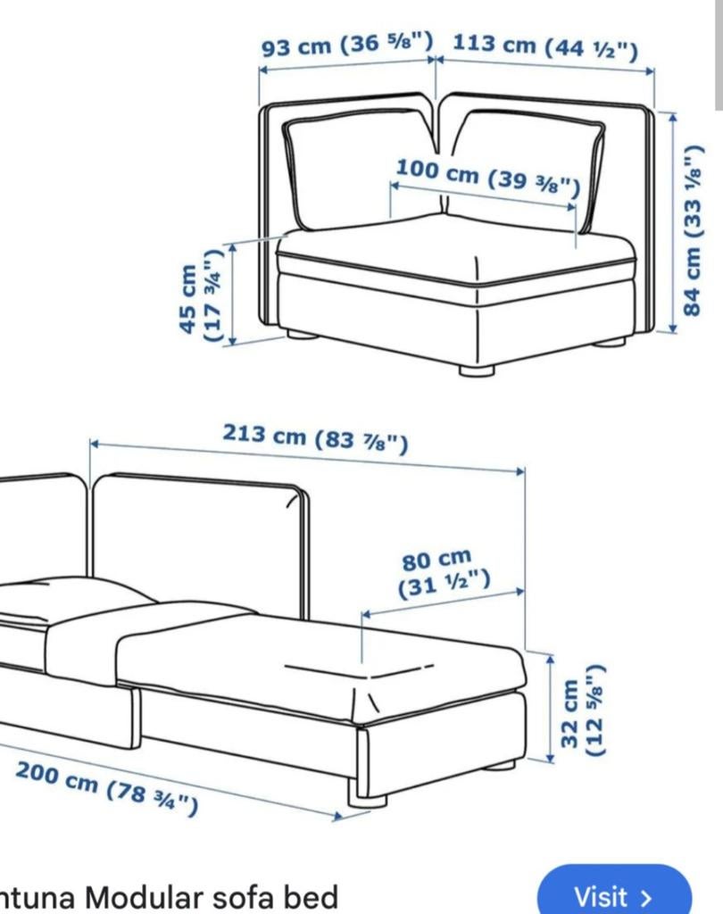 IKEA Vallentuna 1x zitmodule met slaapfunctie 1x zit en opbe, Huis en Inrichting, Ophalen, Eenpersoons, Wit, Zo goed als nieuw
