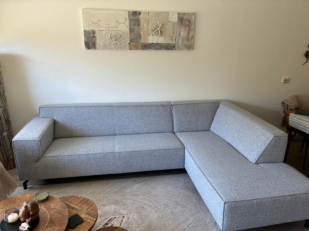 Hoekbank grijs., Huis en Inrichting, Banken | Bankstellen, Zo goed als nieuw, Tweepersoons, 150 cm of meer, Ophalen