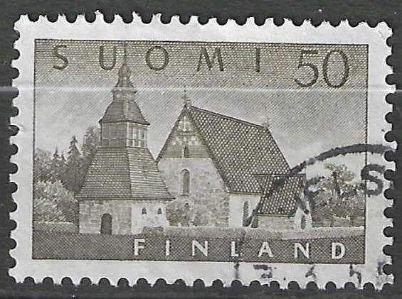 Finland 1957 - Yvert 454 - Kerk van Lammi (ST), Verzenden, Finland, Gestempeld