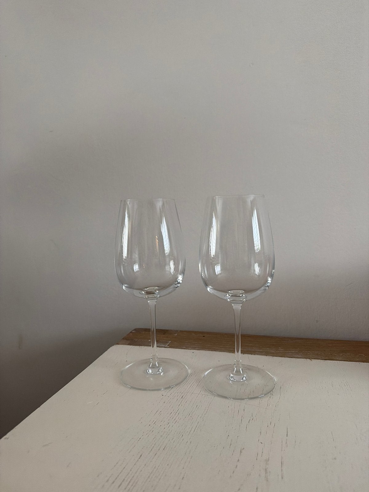 Set van 2 ronde wijnglazen, Ophalen, Glas of Glazen, Overige stijlen, Glas