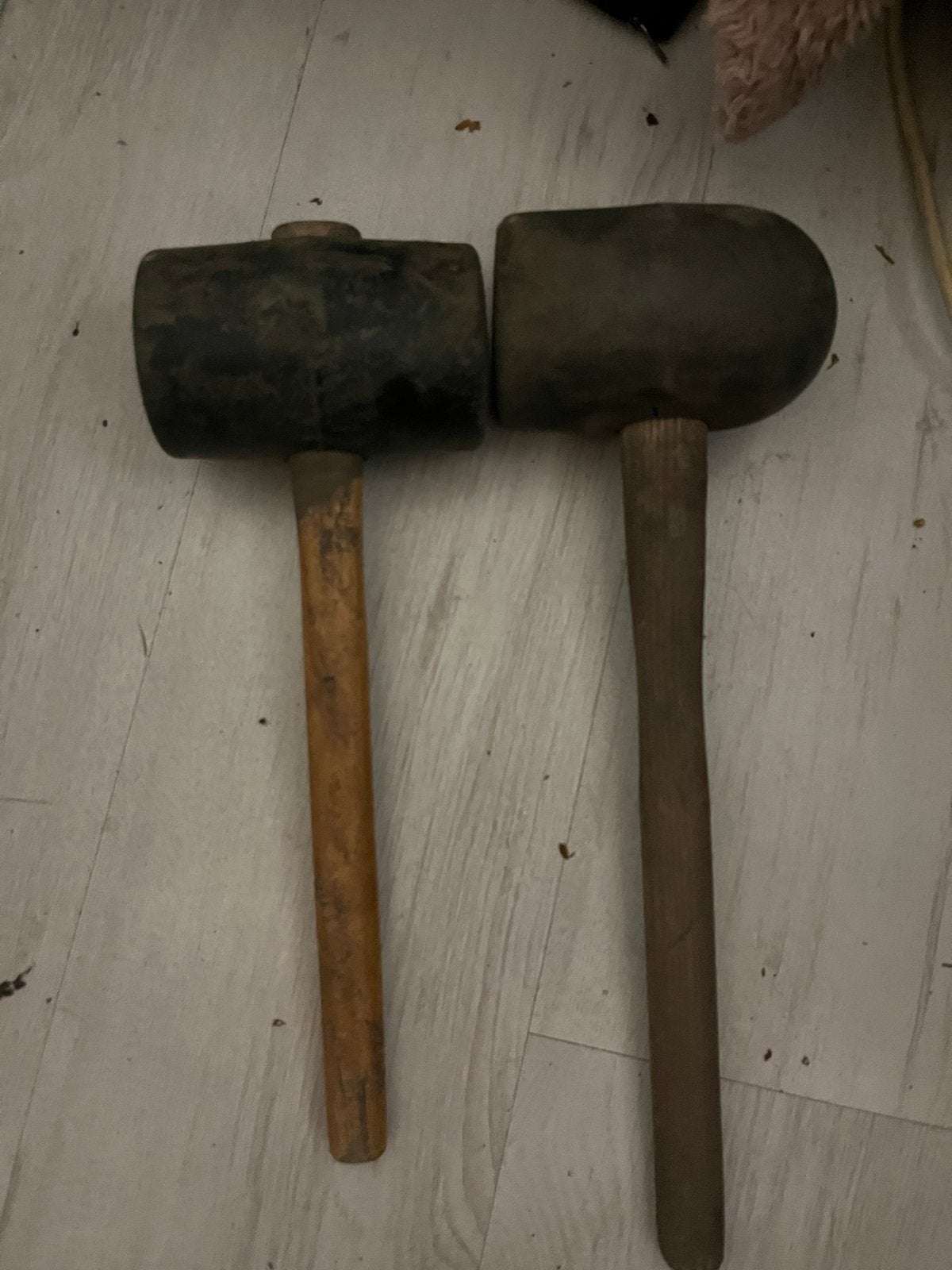 Rubberen hamers (2 stuks), Ophalen of Verzenden, Gebruikt, Hamer