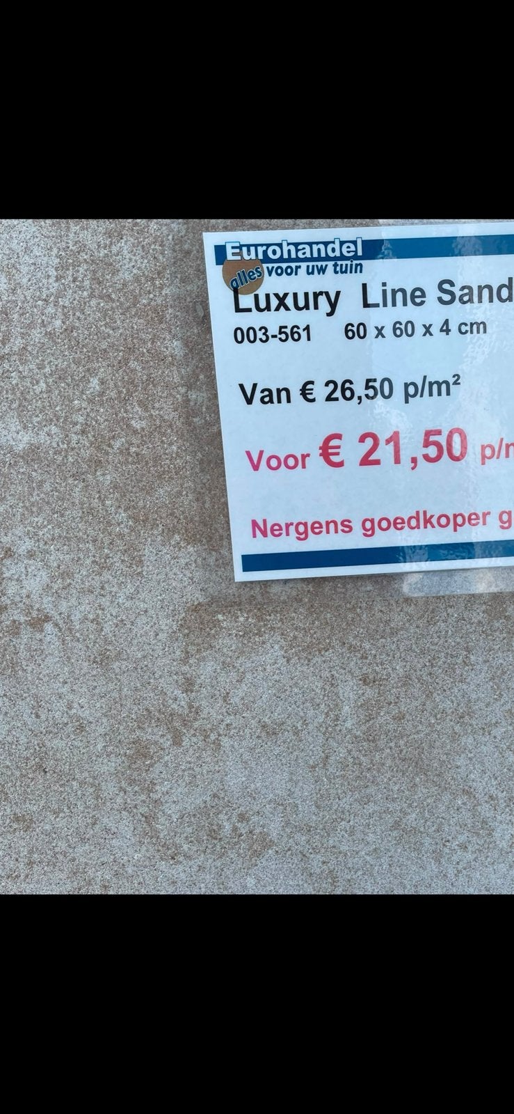 Rest partij terrastegel luxure line sand., Ophalen, Nieuw