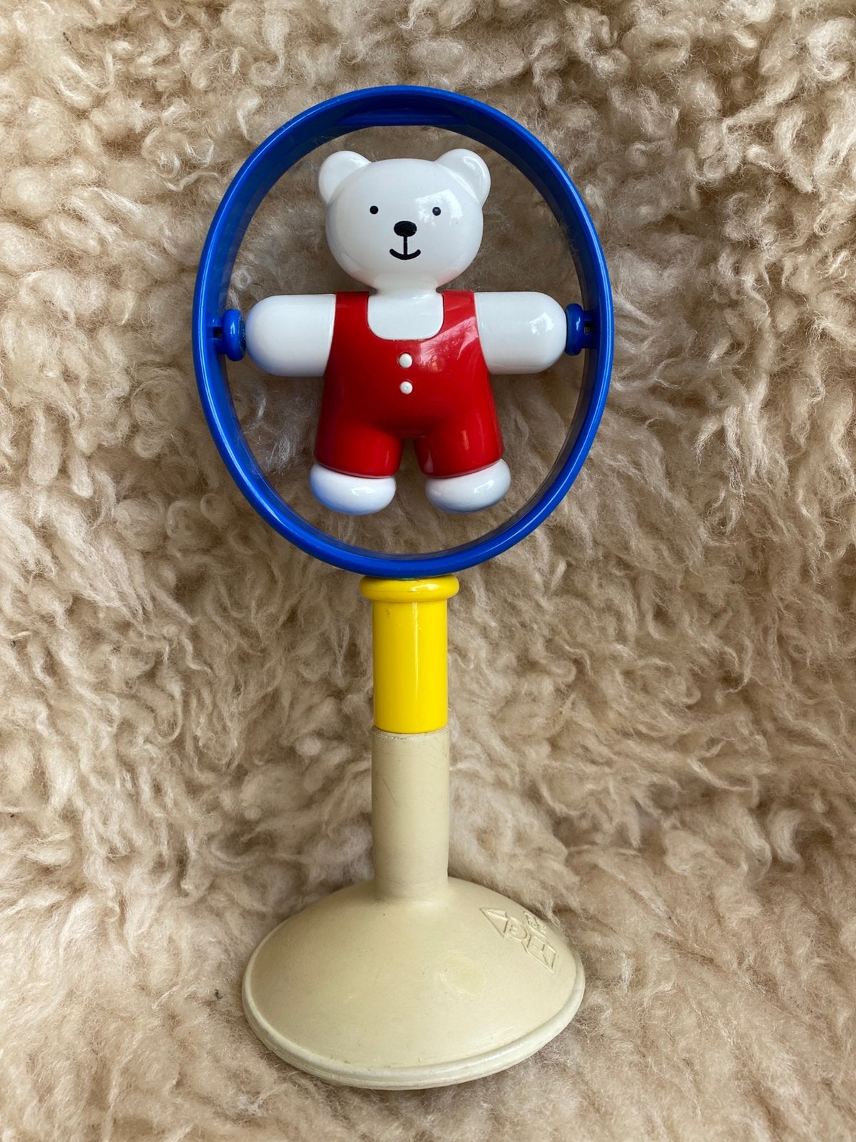 Vintage iconische Teddy Suction Toy van Ambi Toys., Ophalen of Verzenden, Zo goed als nieuw, Rammelaar, Met geluid