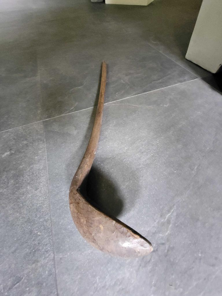 houten boterlepel kaaslepel Wrongel lepel Zuivel boerderij, Ophalen of Verzenden