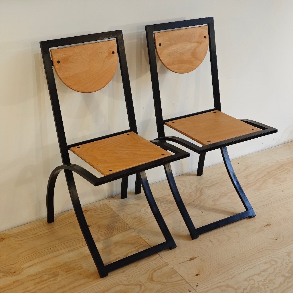 Vintage Karl Friedrich Förster Cosinus eetkamer stoelen, Ophalen, Gebruikt, Twee, Bruin