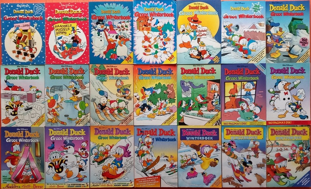 Complete verzameling Donald Duck winterboeken., Boeken, Complete serie of reeks, Ophalen, Zo goed als nieuw, Europa