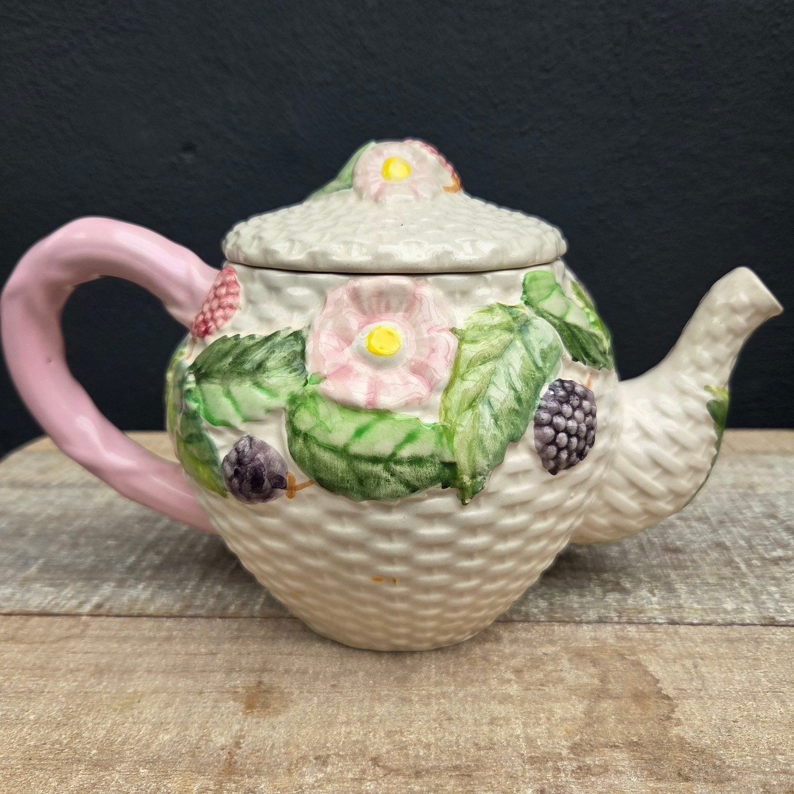 FG Frankrijk barbotine aardewerk theepot, Ophalen of Verzenden