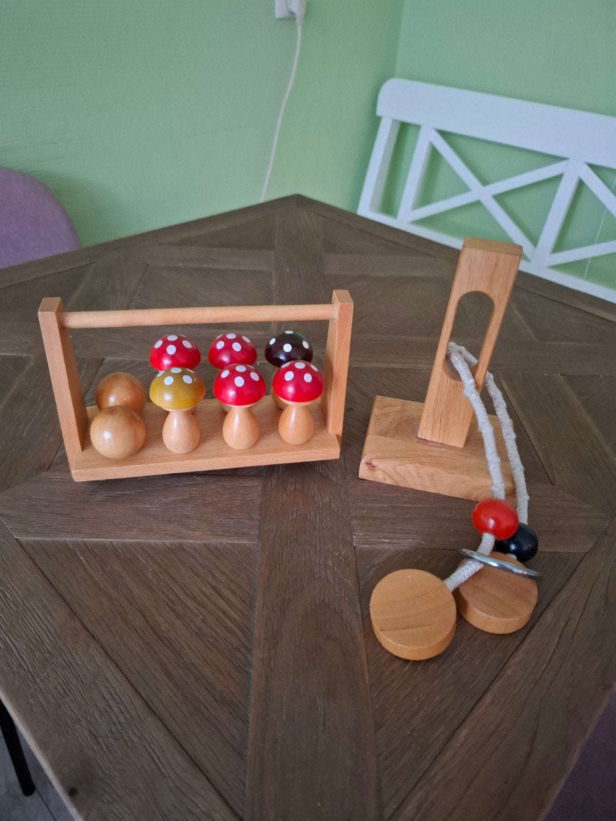 oud houten speelgoed, Ophalen, Gebruikt