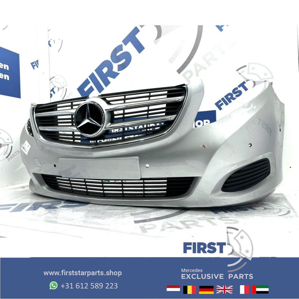 W447 BUMPER Mercedes V KLASSE / VITO VOORBUMPER COMPLEET ZWA, Gebruikt, -, Voor, Ophalen of Verzenden