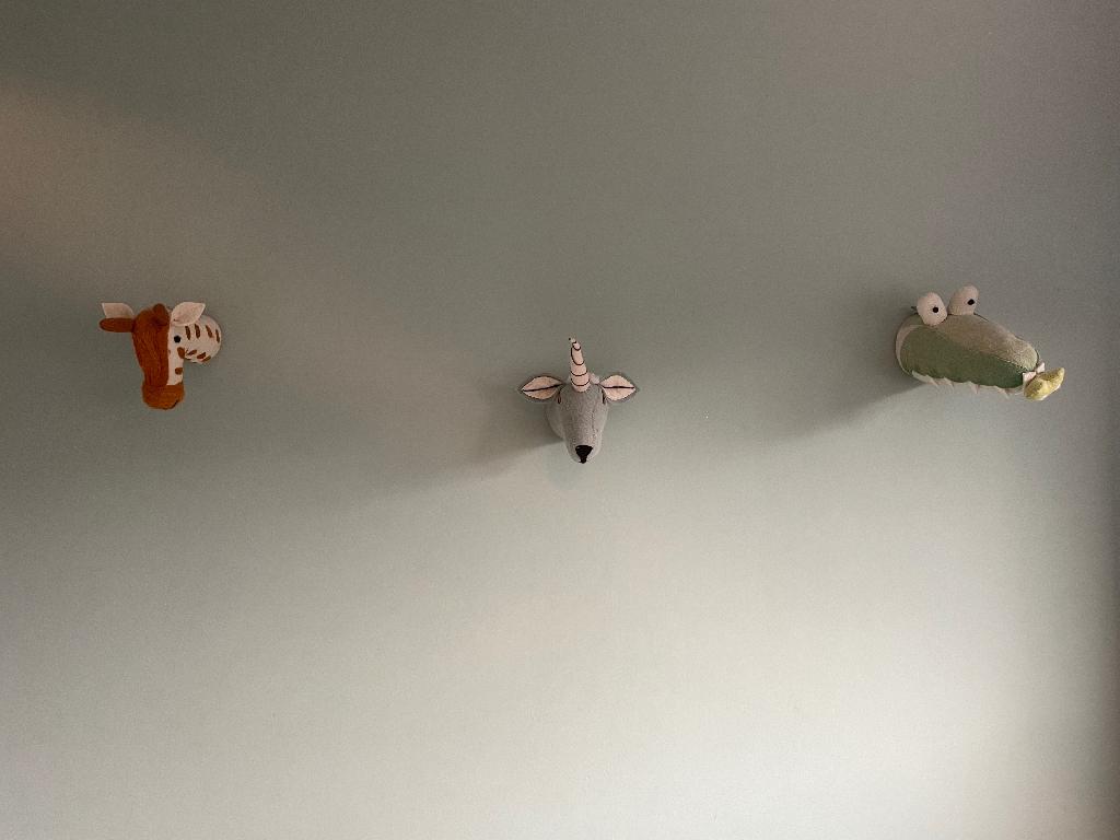 Dierenkoppen kinderkamer, Kinderen en Baby's, Kinderkamer | Inrichting en Decoratie, Ophalen, Gebruikt, Wanddecoratie