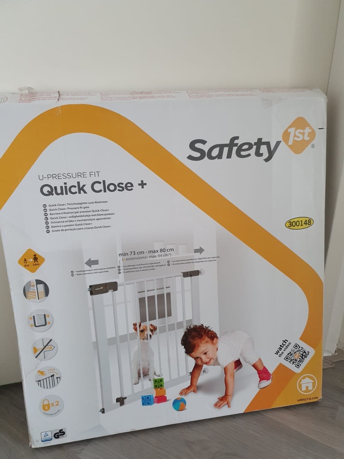 Nieuw Safety 1st traphek + verlengstuk (Quick Close+), Kinderen en Baby's, Traphekjes, Ophalen, Nieuw, 100 tot 115 cm, Klemhekje