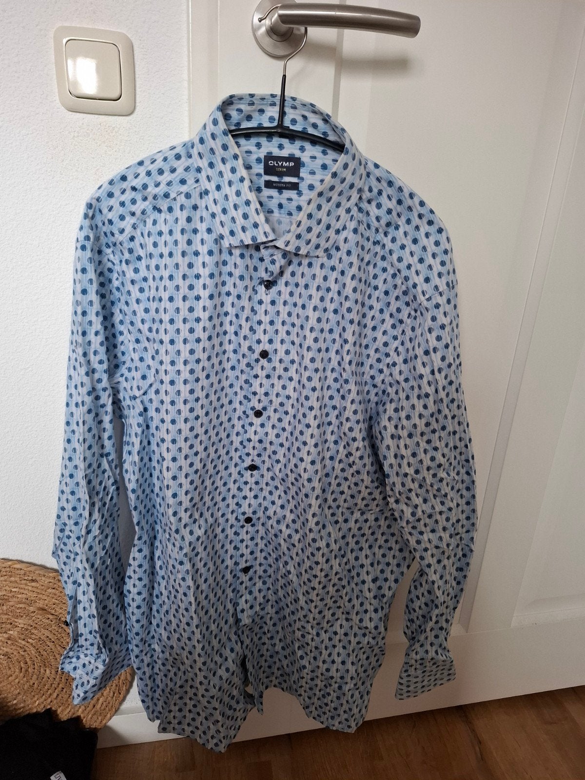 Olymp Luxor Modern Fit overhemd maat 44, Zo goed als nieuw, Olymp Luxor, Halswijdte 43/44 (XL), Verzenden