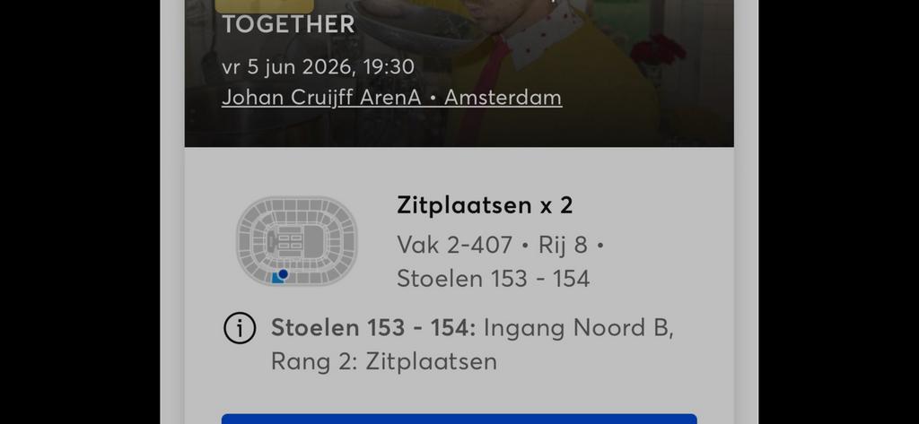 Harry styles 2x ticket concertkaartje 5 juni, Twee personen, Juni