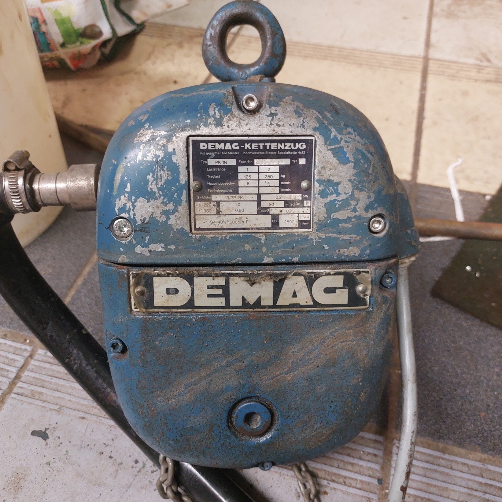 Demag Kettingtakel PK 1N - 250 kg hefvermogen, Doe-het-zelf en Verbouw, Lieren en Takels, Ophalen