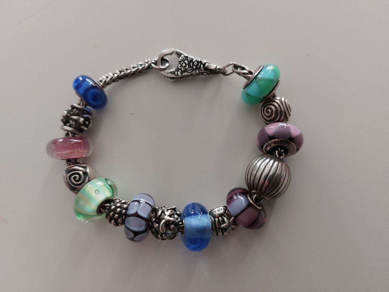 Trollbeads armband met Trollbeads en Pandora kralen/bedels, Sieraden, Tassen en Uiterlijk, Ophalen, Overige kleuren, Zo goed als nieuw