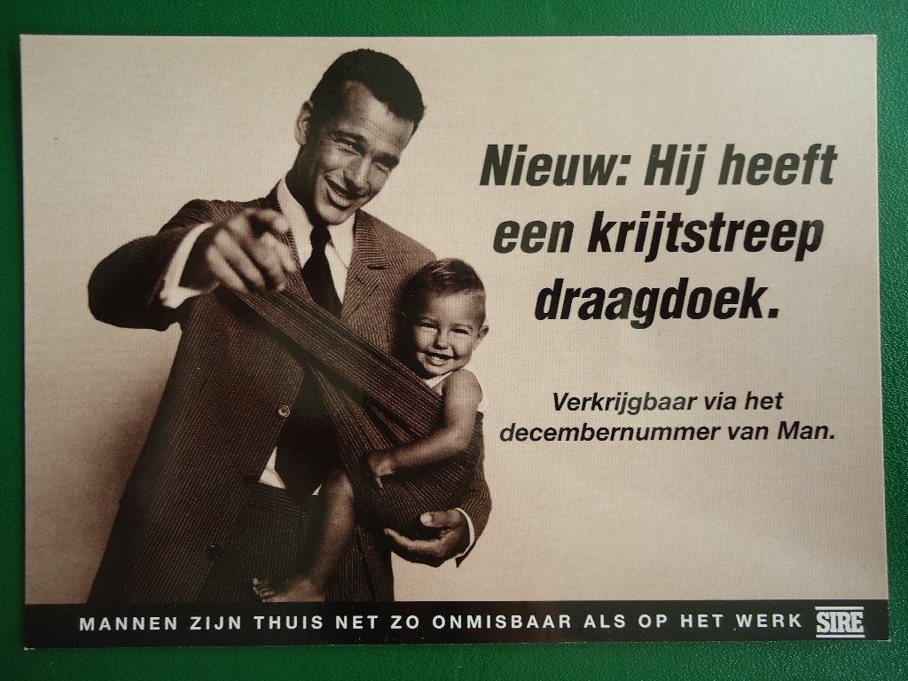 (157) Kinderkaart: Baby in draagdoek, Verzenden, 1980 tot heden, Ongelopen, Kinderen