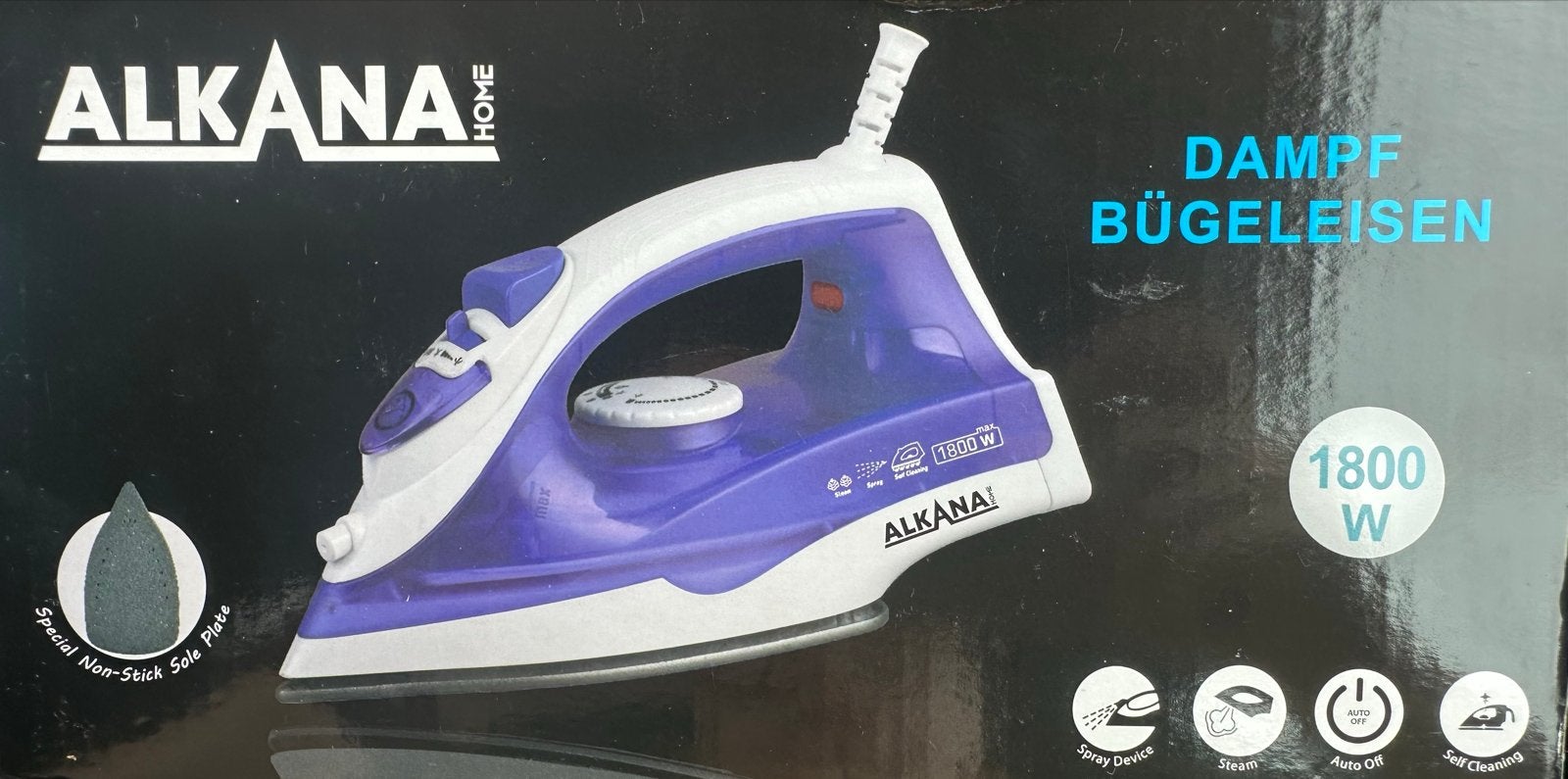 Alkana Home Strijkijzer 1800W - Nieuw in doos, Ophalen of Verzenden, Nieuw, Strijkijzer met snoer