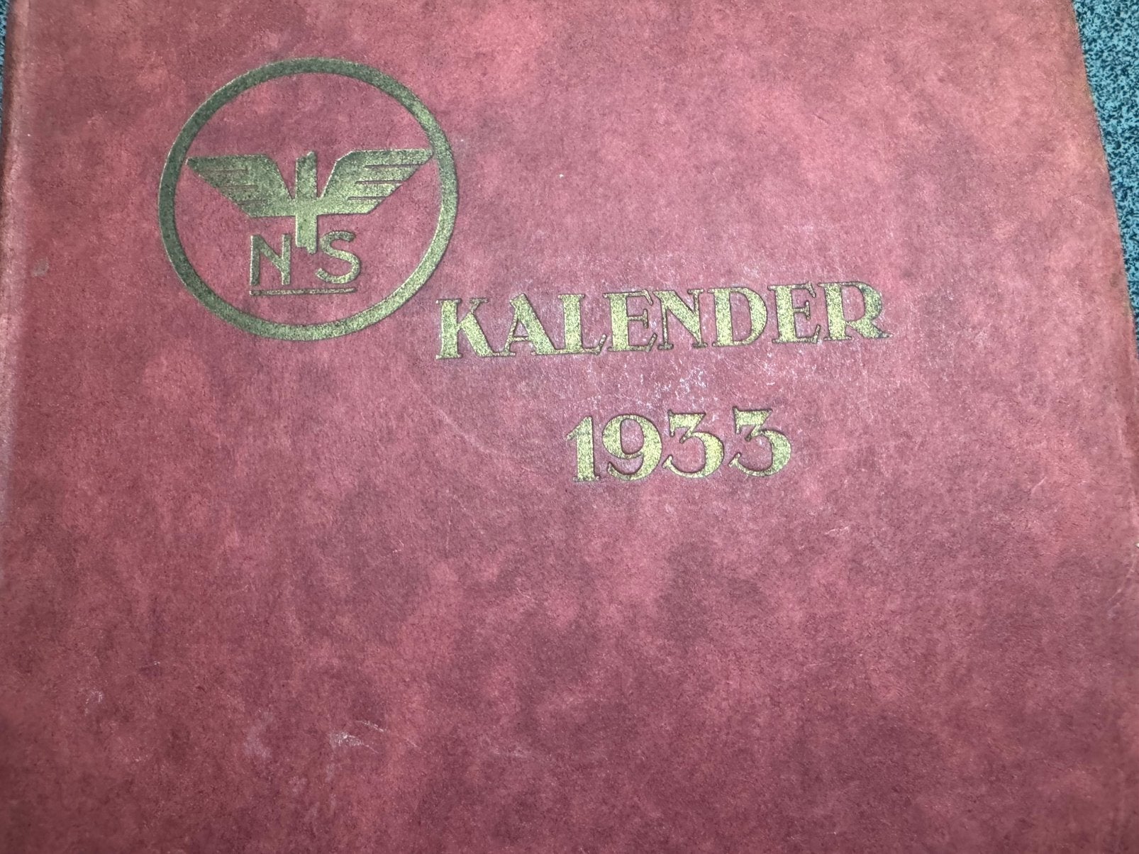 Unieke Historische NS Kalender-Agenda uit 1933 NS-Curiosa, VERZAMEL ITEM, Trein, Gebruikt, Ophalen of Verzenden