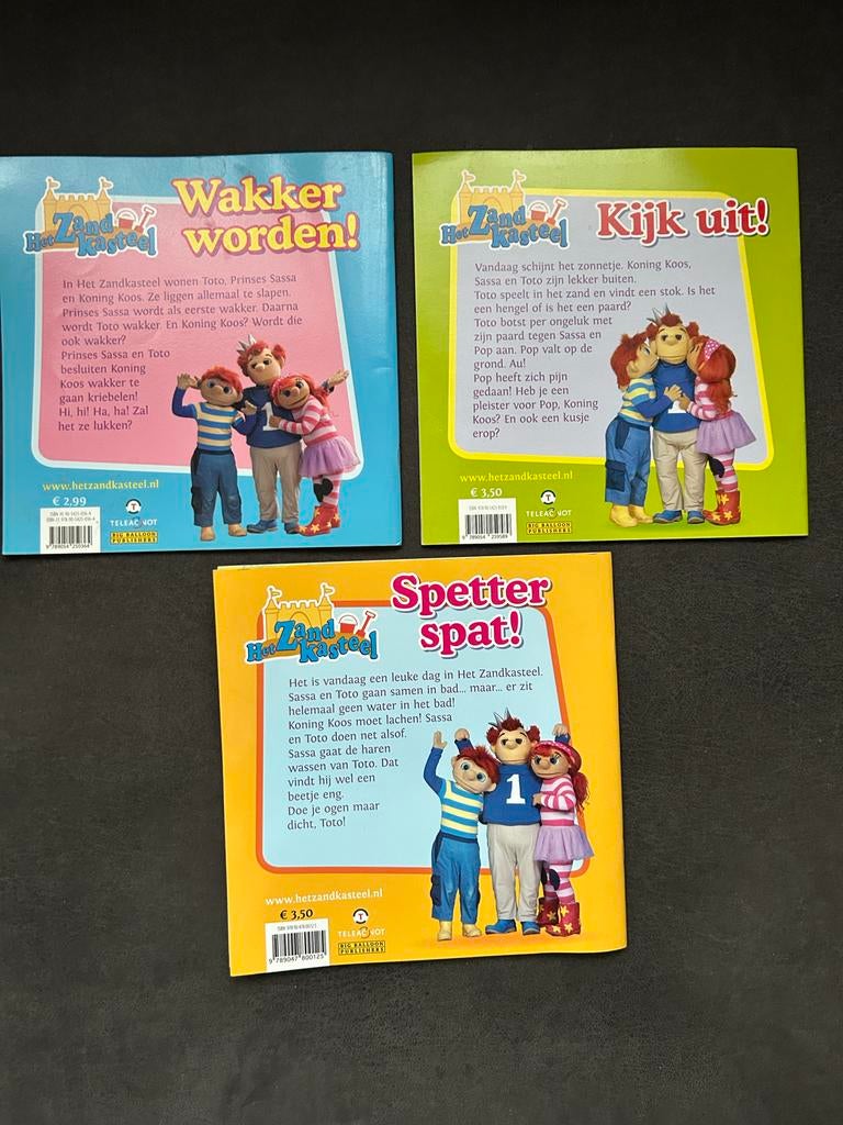 Het Zandkasteel Boekjes - Wakker worden!, Kijk uit!, Spatter, Ophalen of Verzenden, Zo goed als nieuw, 2 tot 3 jaar