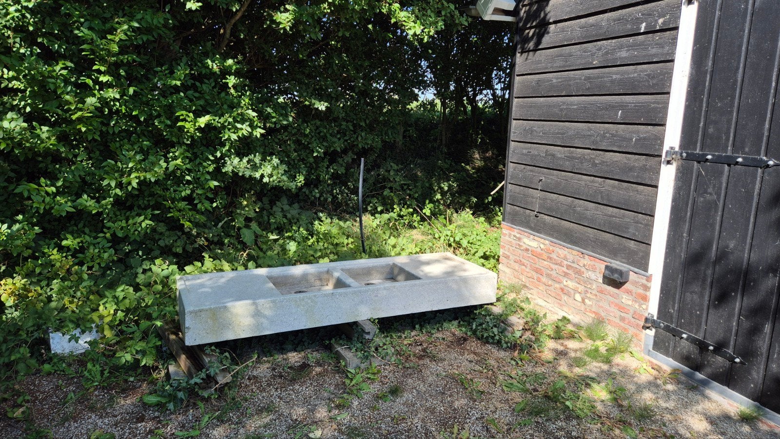 Mooie granito aanrecht met dubbele bak / gootsteen., Ophalen, 25 tot 50 cm, Minder dan 100 cm