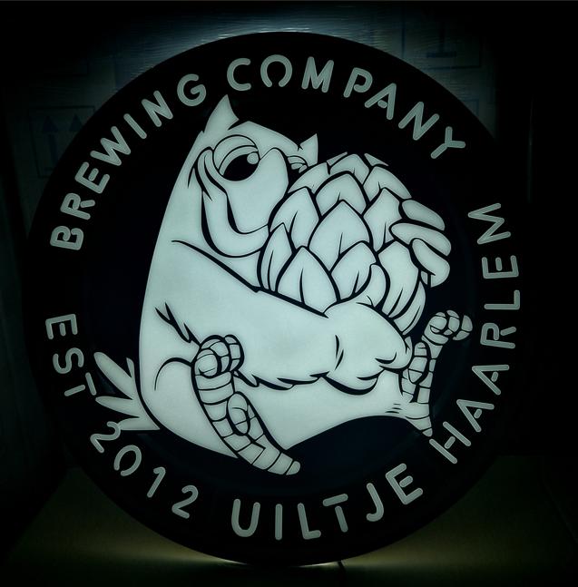 Uiltje Bier led neon nieuw in de doos FH1025, Ophalen of Verzenden, Nieuw, Reclamebord, Plaat of Schild, Overige merken