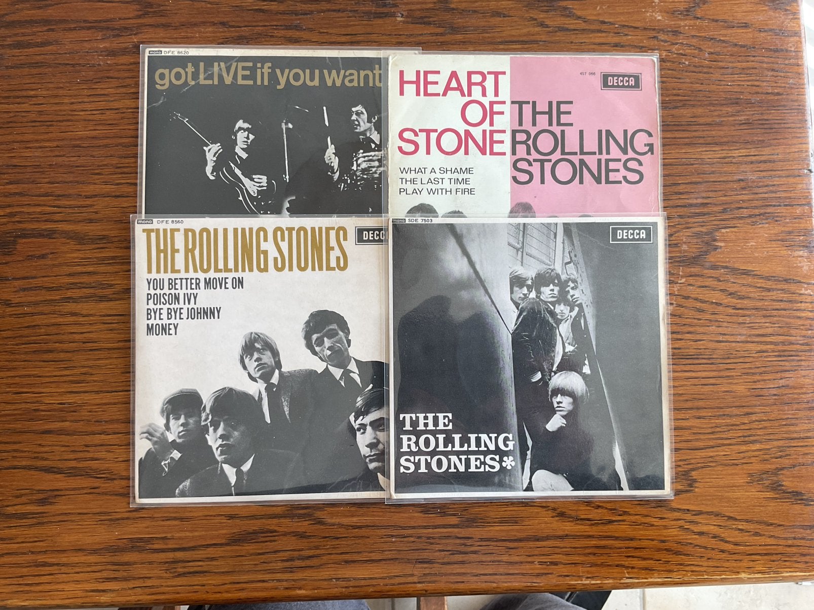 The Rolling Stones. 4 E.P.s.  40 Euro incl verz, Ophalen of Verzenden, Zo goed als nieuw, Pop