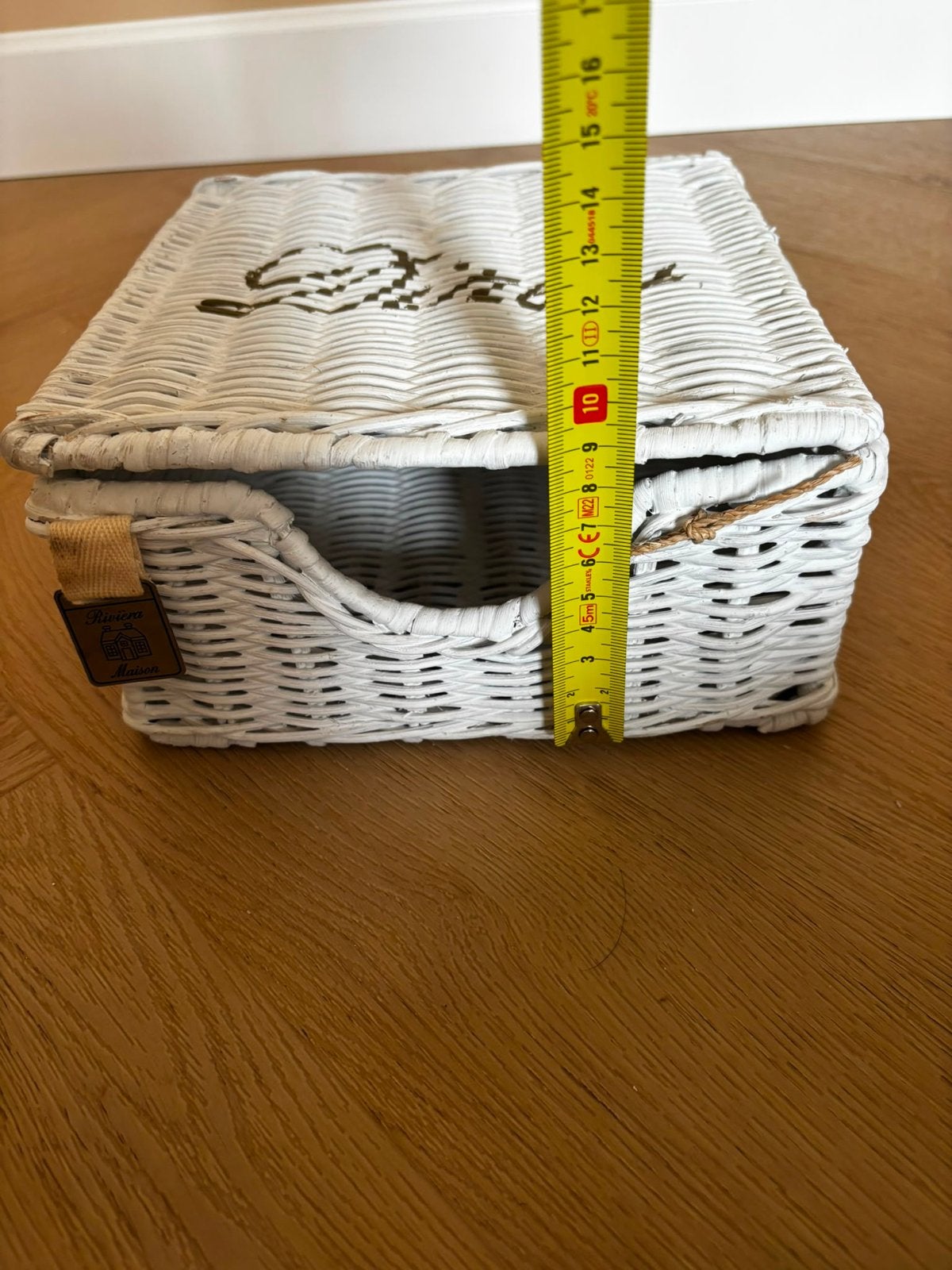 Riviera Maison servettenhouder wit rotan - zo goed als nieuw, Overige typen, Ophalen of Verzenden, Wit, Riviera Maison