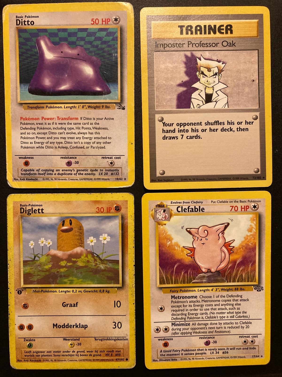 Oude pokemon kaarten, Ophalen of Verzenden, Zo goed als nieuw, Meerdere kaarten
