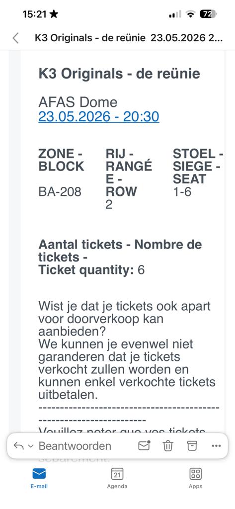 K3 kaartjes te koop zaterdag 23 mei Antwerpen, Tickets en Kaartjes, Twee personen, Mei