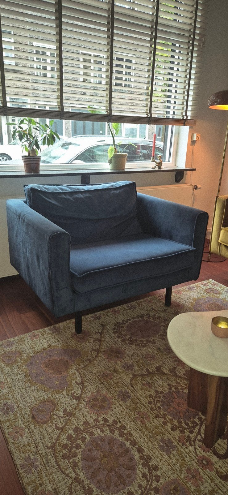 Sissyboy Homeland fluwelen fauteuil loveseat, Huis en Inrichting, Ophalen, Modern, Comfortabel, 75 tot 100 cm, Zo goed als nieuw
