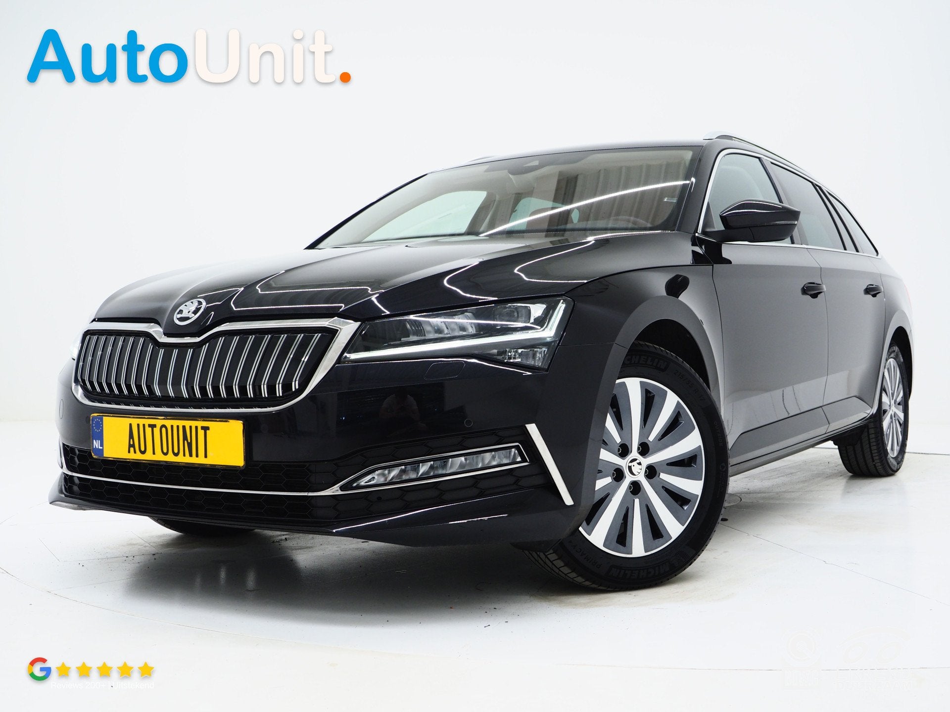 Skoda Superb Combi 1.4 TSI iV 218PK | Leder/Alcantara | Trek, Auto's, Gebruikt, 4 cilinders, Zwart, Hybride Elektrisch/Benzine