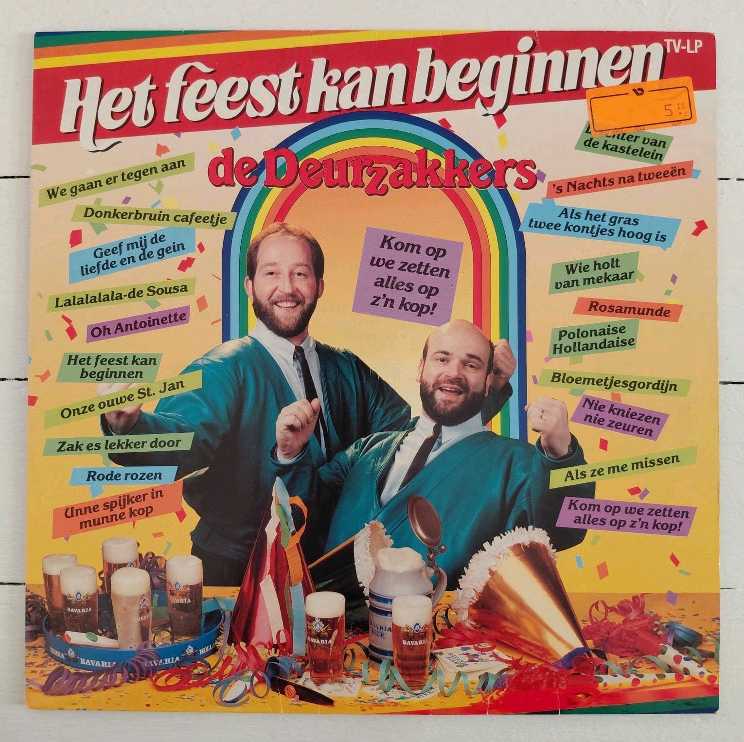 het feest kan beginnen de deurzakkers carnaval lp vinyl, Ophalen of Verzenden, Gebruikt, 12 inch, Levenslied of Smartlap