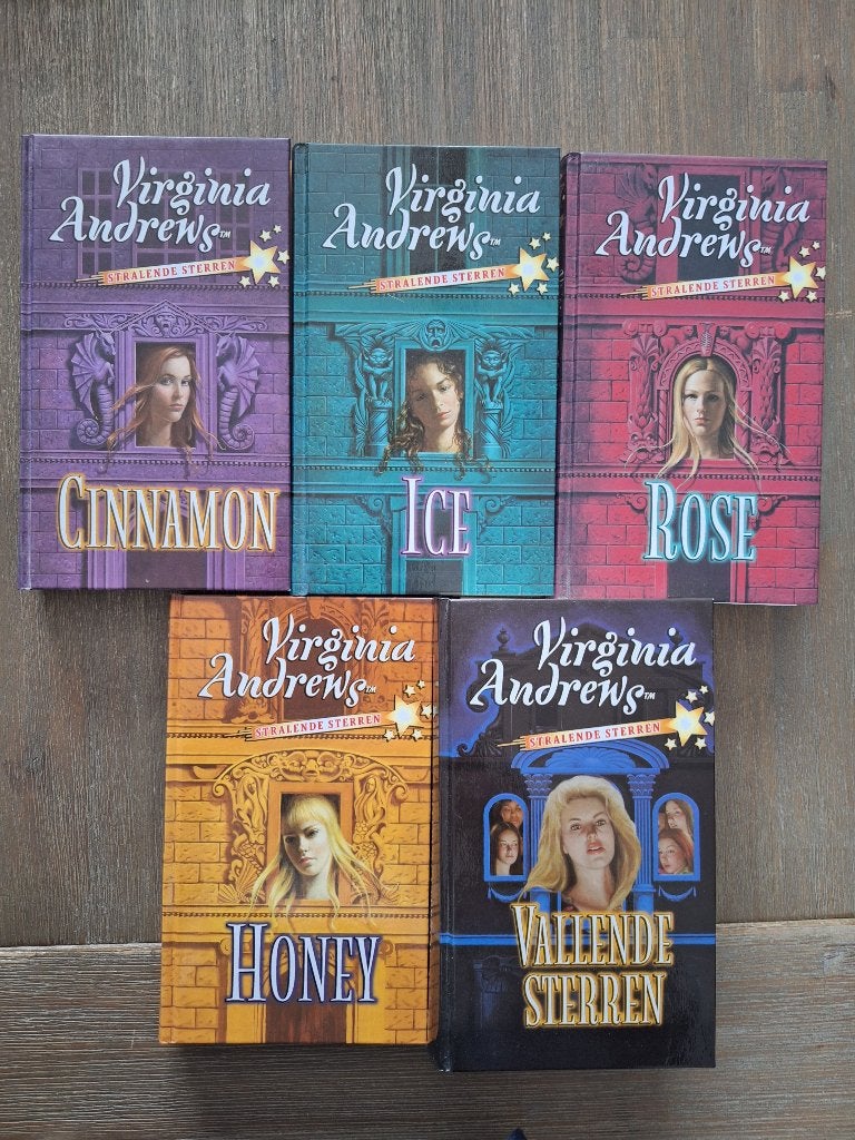 Stralende Sterren Serie van Virginia Andrews, 5 delen, Boeken, Ophalen of Verzenden, Gelezen