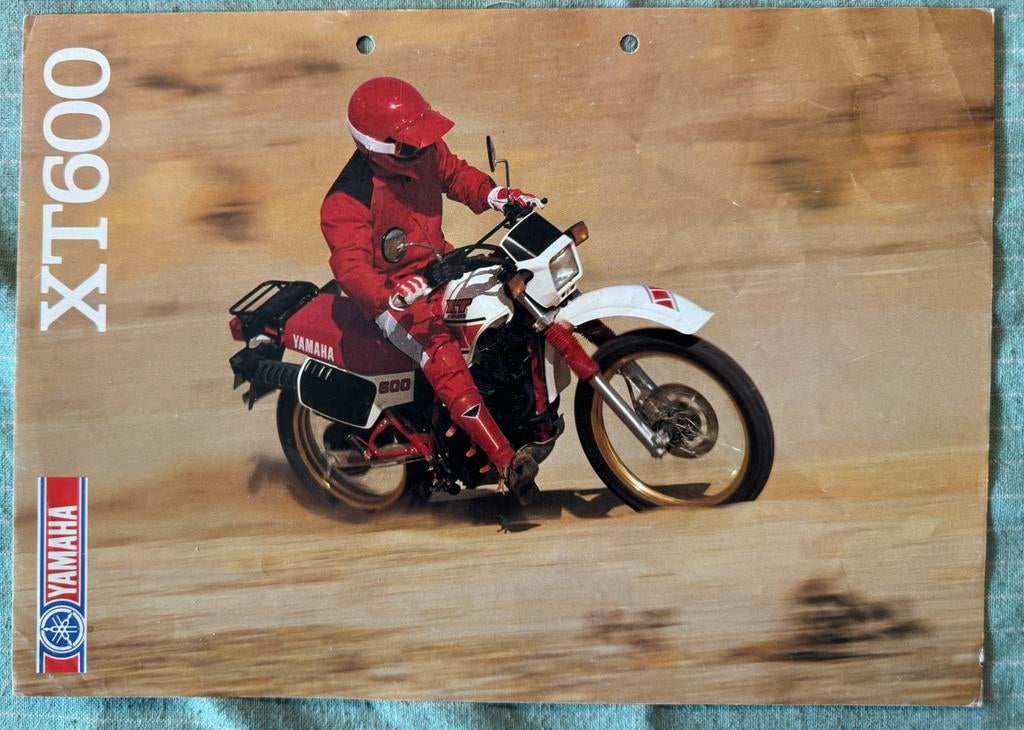 Folder 1984 Yamaha XT600, Verzenden, Zo goed als nieuw, Motoren