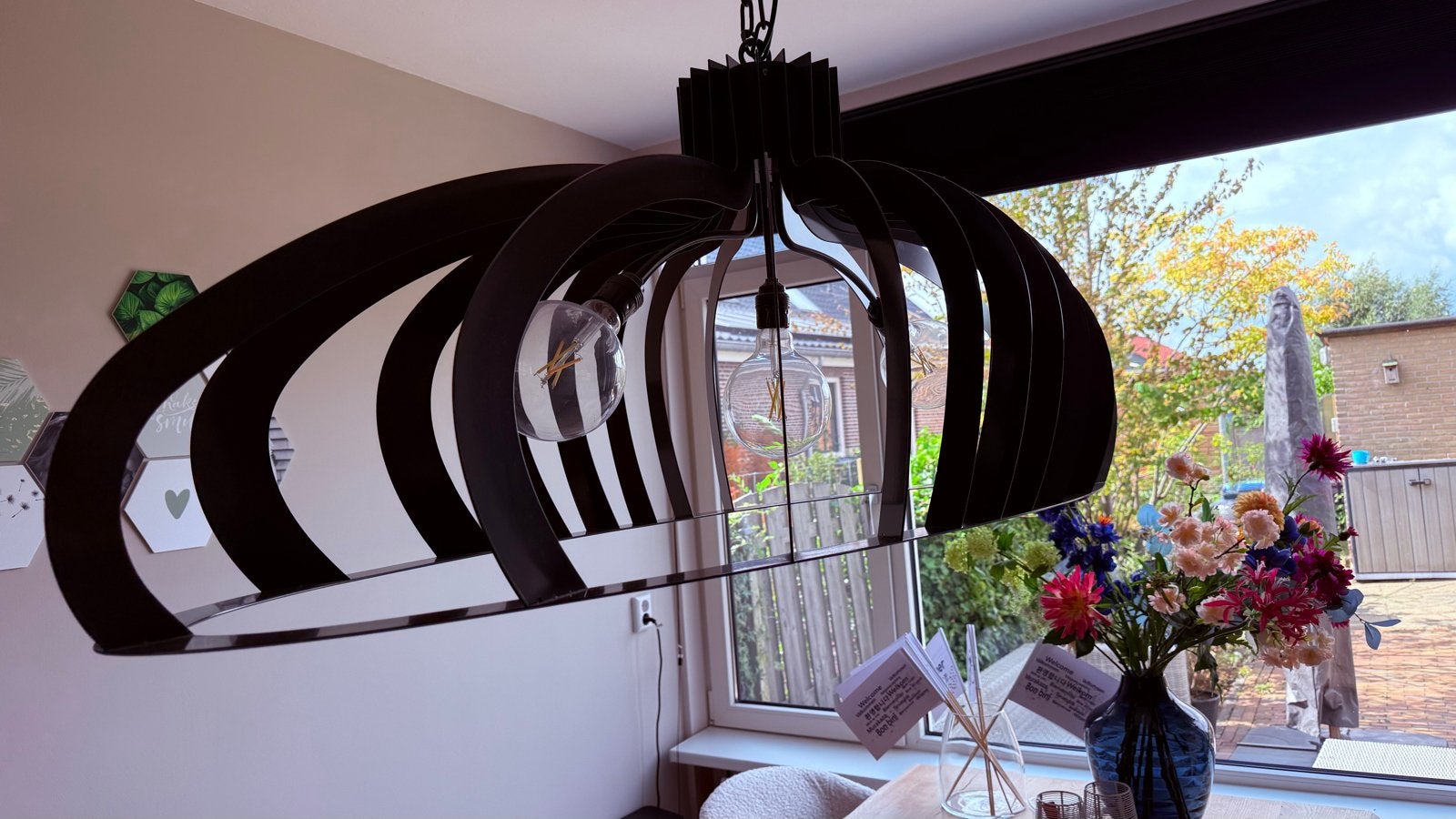 Ztahl Hanglamp Catania ovaal 150x60cm, Ophalen of Verzenden, Zo goed als nieuw, Metaal, E27 (groot)