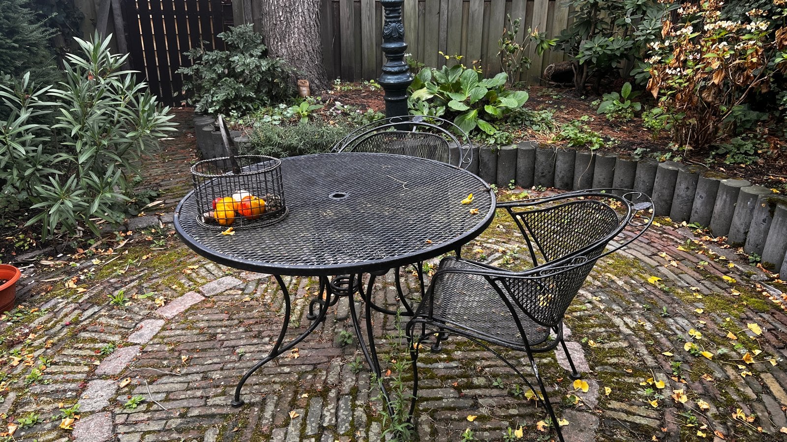 Grote tuintafel met 4 stoelen en kleine tuintafel, Tuin en Terras, Tuinsets en Loungesets, Ophalen, Gebruikt, Eettafel, Tuinset