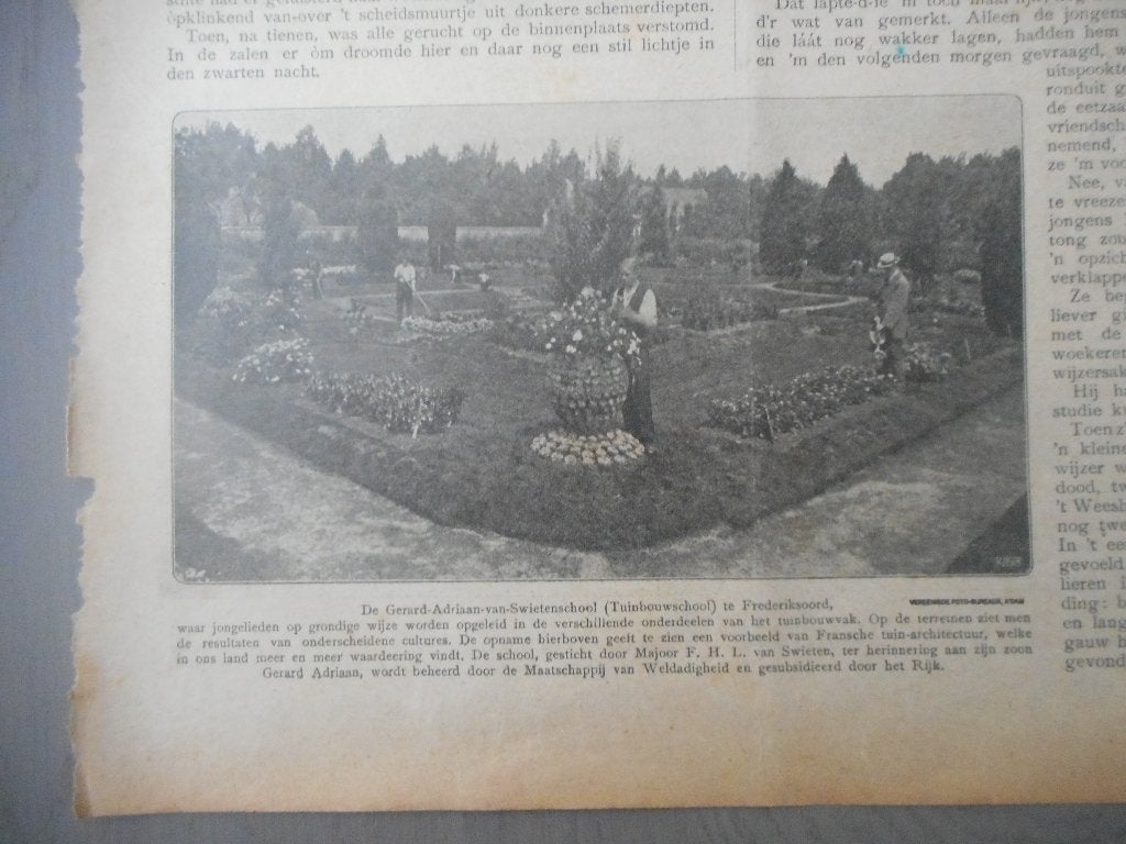 Frederiksoord. Tuinbouwschool. 1919., Verzamelen, Ophalen of Verzenden, Voor 1920, Nederland, Knipsel(s)