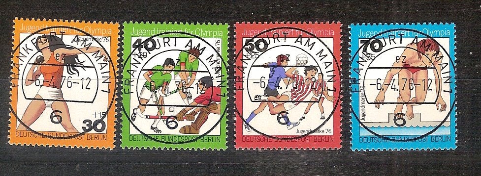 Sport Berlin 517-520 e.a. sport, Ophalen of Verzenden, Gestempeld, Sport