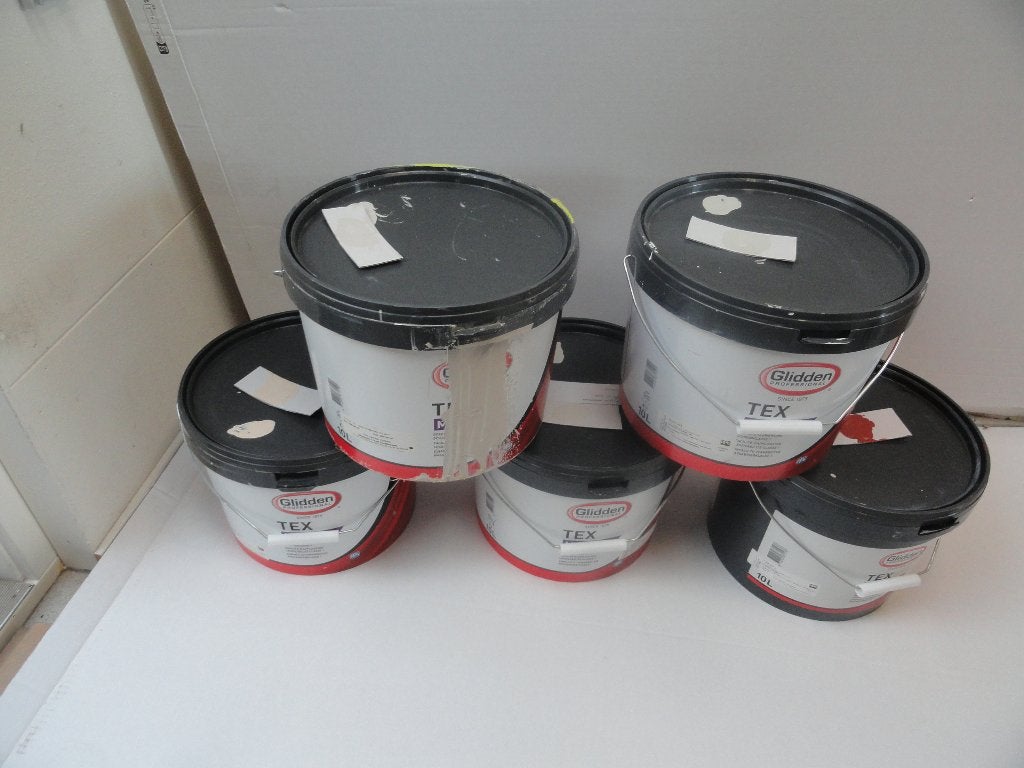 PARTIJ GLIDDEN TEX MATT LATEX MUURVERF LICHTE KLEUREN, Doe-het-zelf en Verbouw, Verf, Beits en Lak, Ophalen of Verzenden, Nieuw