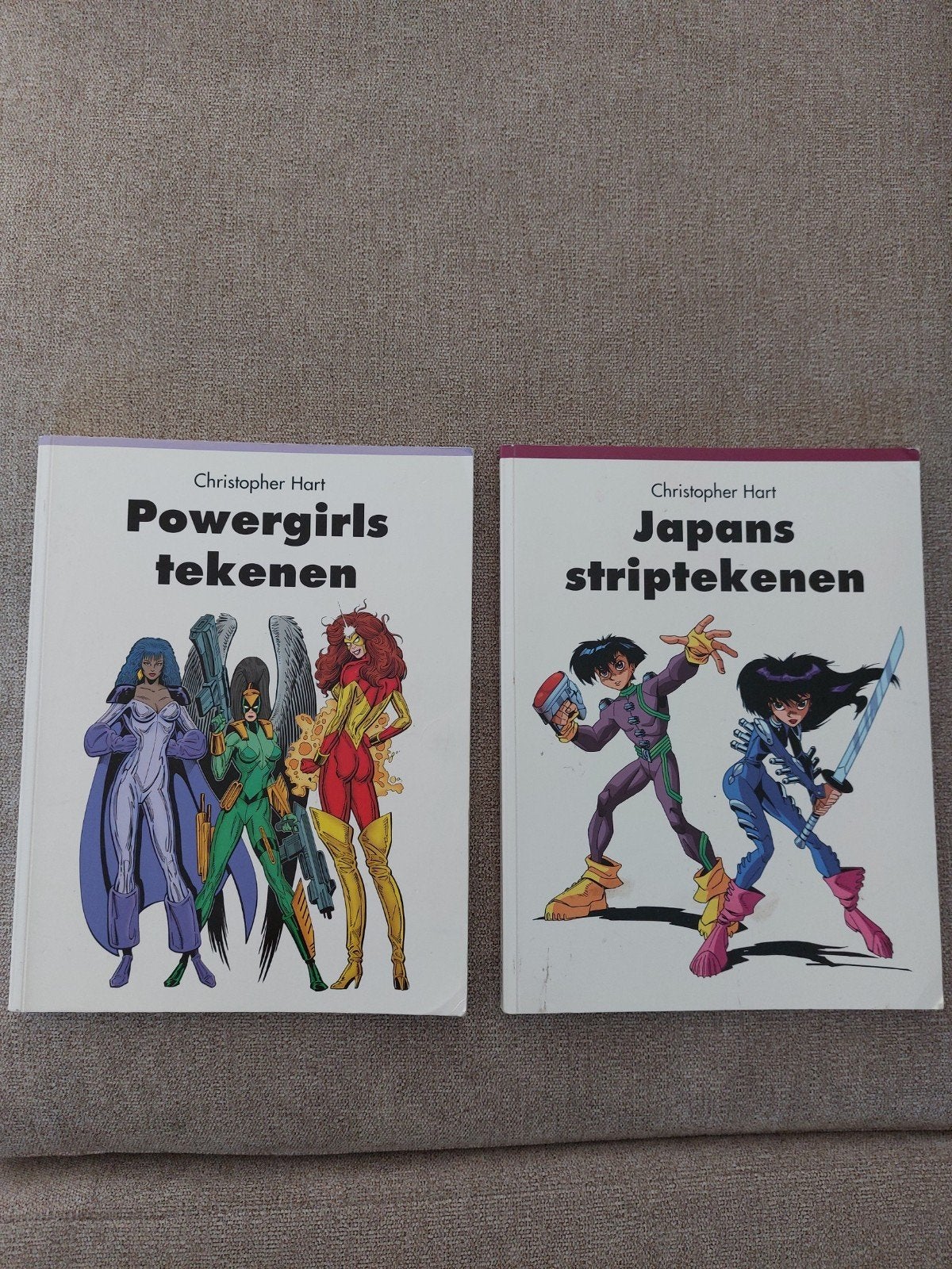 Boeken: Japans striptekenen en Powergirls tekenen, Meerdere stripboeken, Ophalen of Verzenden, Zo goed als nieuw, Christopher Hart