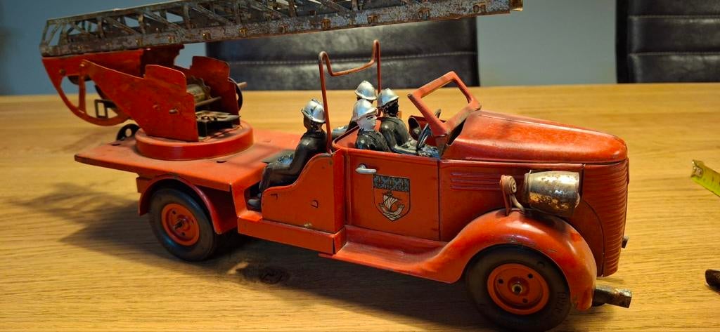 Vebe blikken brandweerwagen 1940-1950 Frans, Antiek en Kunst, Antiek | Speelgoed, Ophalen of Verzenden