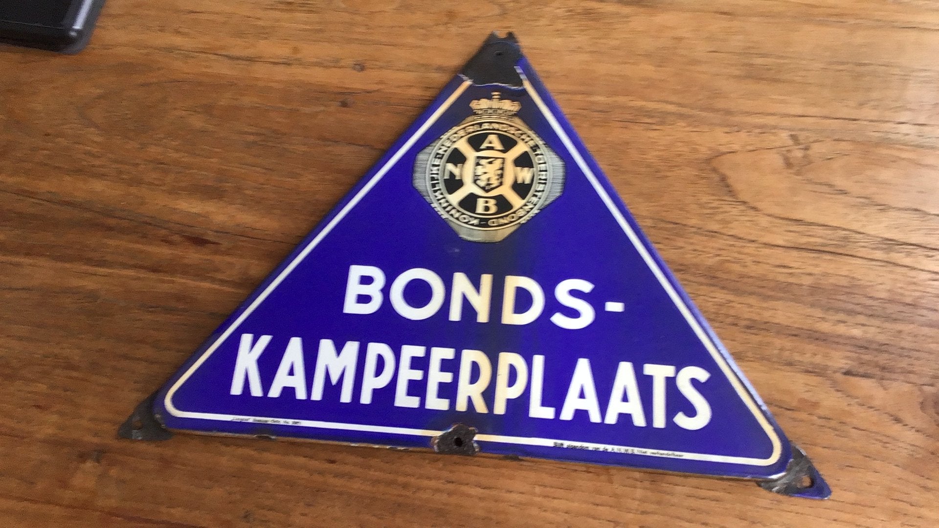 Emaille bord, Ophalen of Verzenden, Gebruikt, Reclamebord