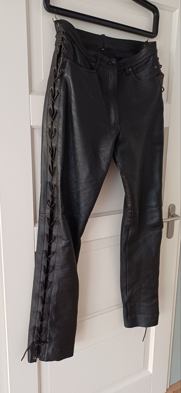 Motorbroek leer, merk DIFI, Kleding | Dames, Zwart, Maat 42/44 (L), DIFI, Ophalen of Verzenden
