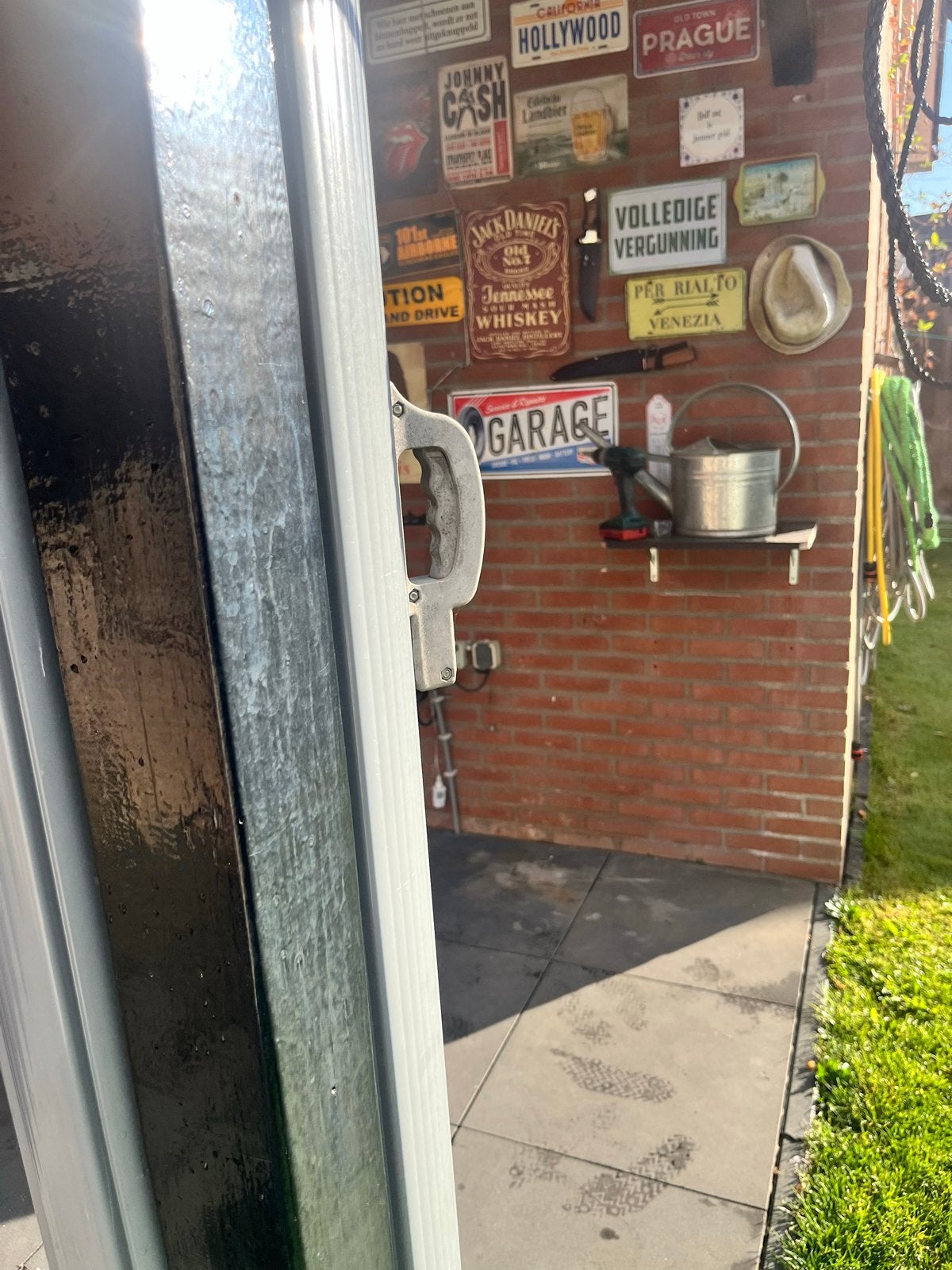 Zwart uitvalscherm voor privacy en zonwering, Ophalen of Verzenden, Zo goed als nieuw, 150 tot 300 cm, 250 cm tot 450 cm