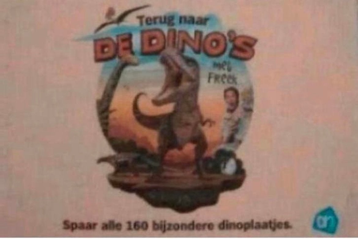 AH Freek Vonk - de dino’s plaatjes / stickers, Verzamelen, Albert Heijn, Ophalen of Verzenden