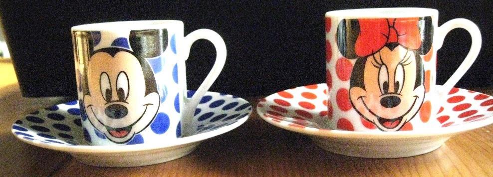 Walt disney mickey en minnie mouse kop en schotel, Ophalen of Verzenden, Mickey Mouse, Nieuw, Servies