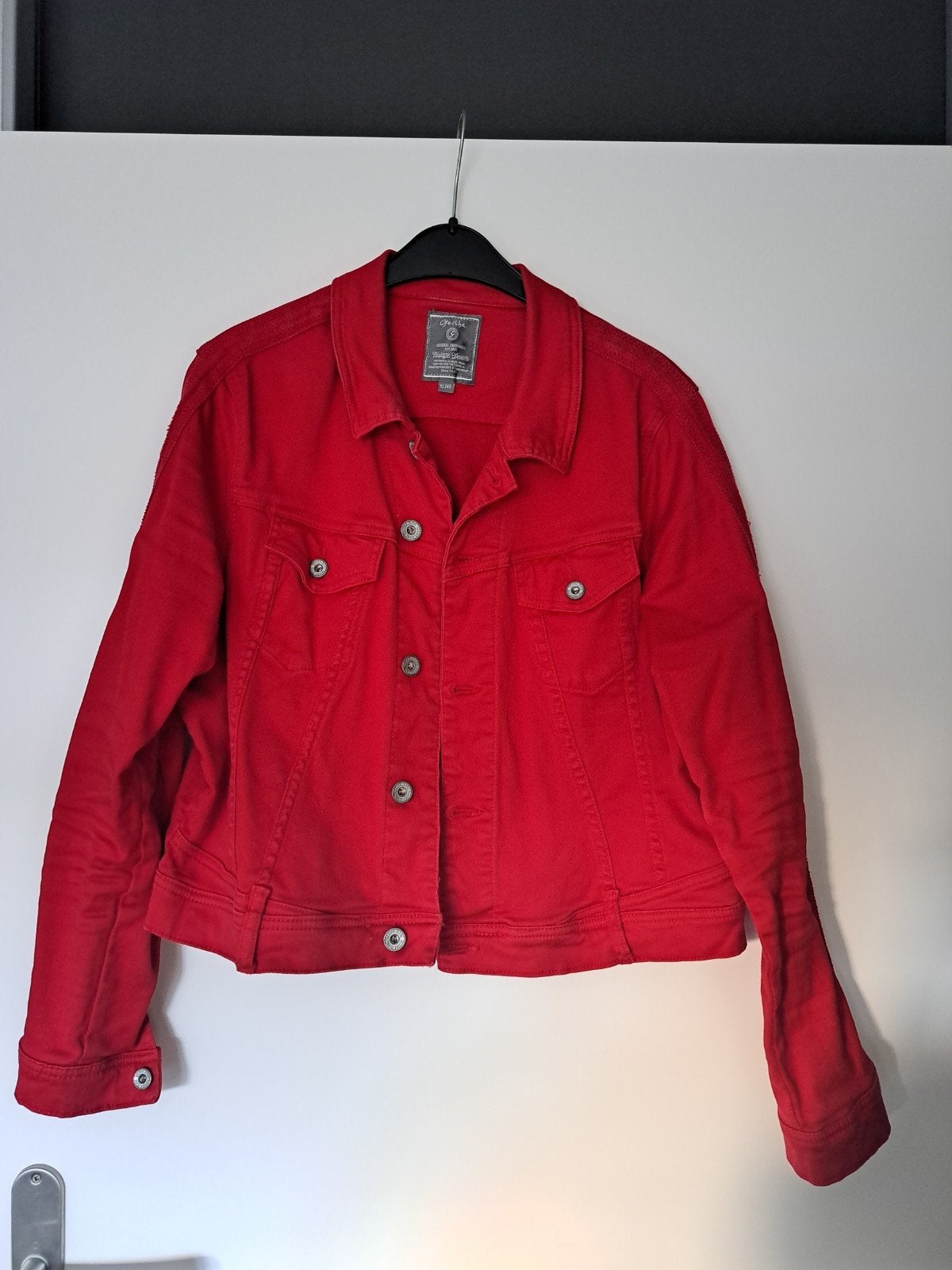 Geisha Vintage Denim Stretch Jasje Rood XL/42, Kleding | Dames, Geisha, Maat 46/48 (XL) of groter, Ophalen of Verzenden, Zo goed als nieuw